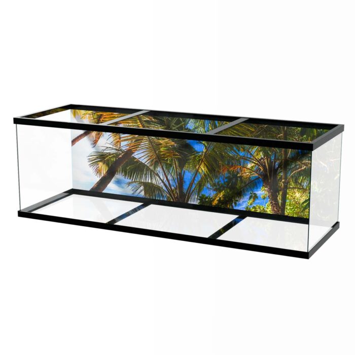 Palm Tree Beach makes a perfect background for any fresh or salt water tank or aquarium as well as dry terrariums.