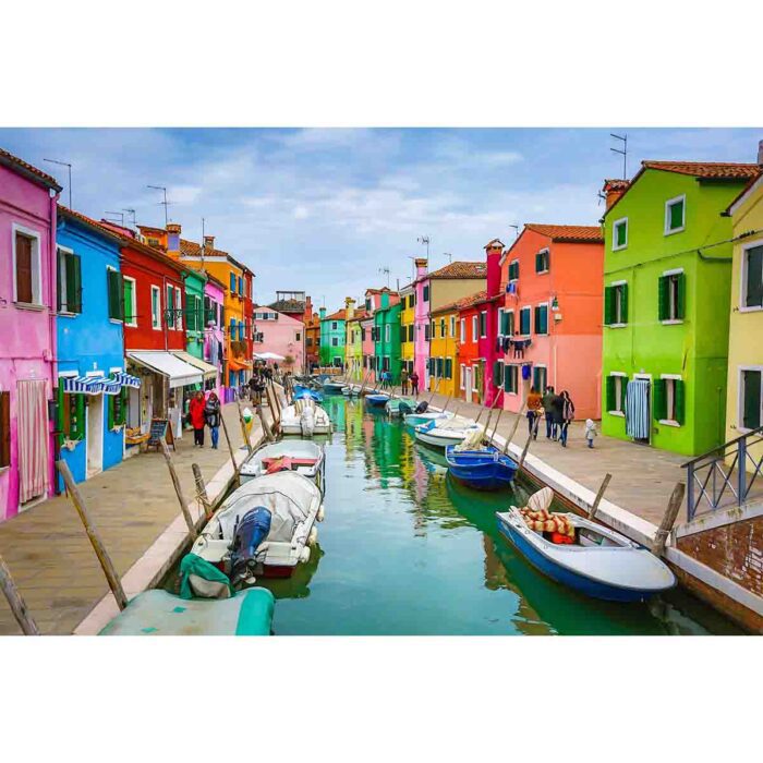 Burano Venice Italy makes a perfect background for any fresh or salt water tank or aquarium as well as dry terrariums.