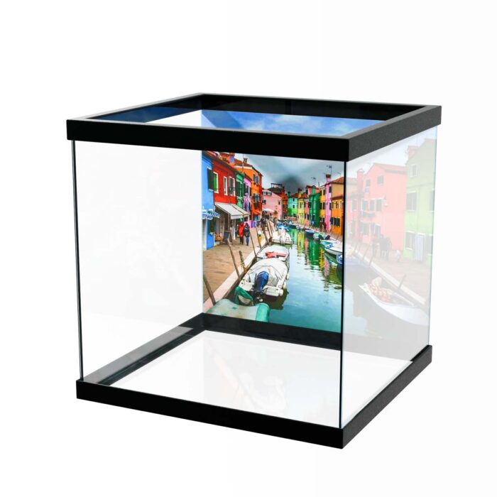 Burano Venice Italy makes a perfect background for any fresh or salt water tank or aquarium as well as dry terrariums.