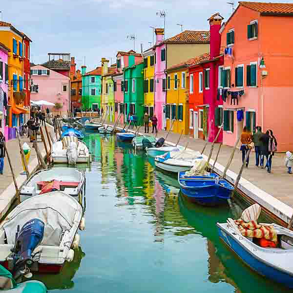 Burano Venice Italy makes a perfect background for any fresh or salt water tank or aquarium as well as dry terrariums.