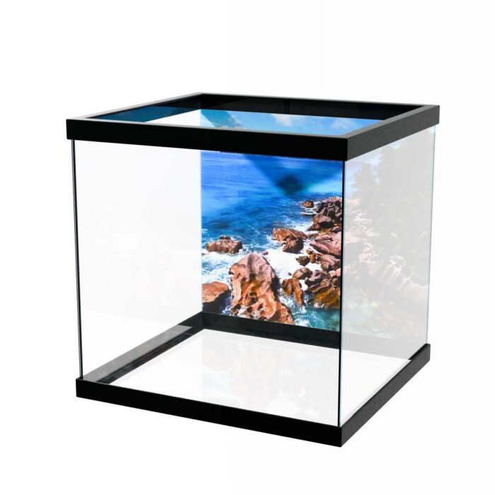 Coastal Ocean View makes a perfect background for any fresh or salt water tank or aquarium as well as dry terrariums.