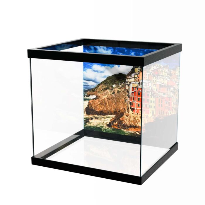 Amazing homes in Riomaggiore makes a perfect background for any fresh or salt water tank or aquarium as well as dry terrariums.