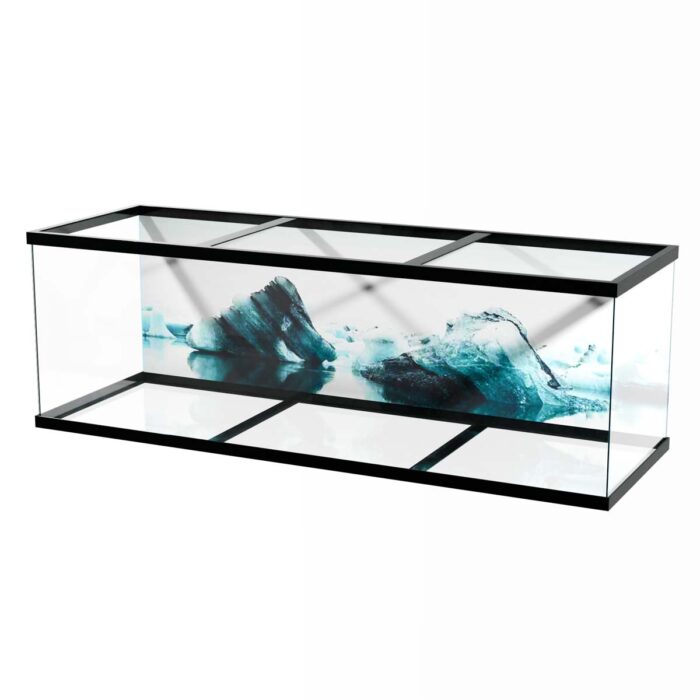 Ice On Water makes a perfect background for any fresh or salt water tank or aquarium as well as dry terrariums.