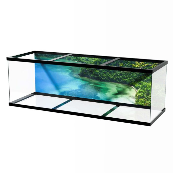 Beautiful Jungle Lagoon will make a perfect background for any fresh or salt water tank or aquarium as well as dry terrariums.