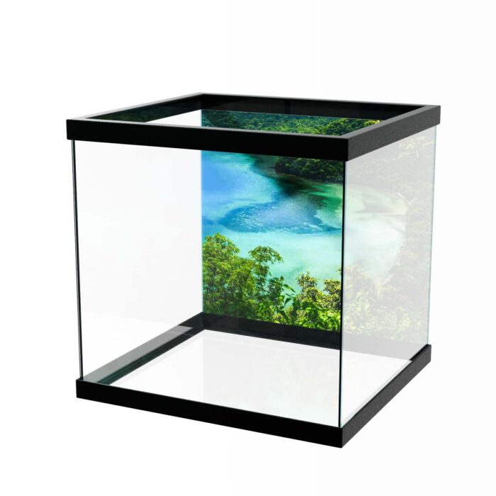 Beautiful Jungle Lagoon will make a perfect background for any fresh or salt water tank or aquarium as well as dry terrariums.