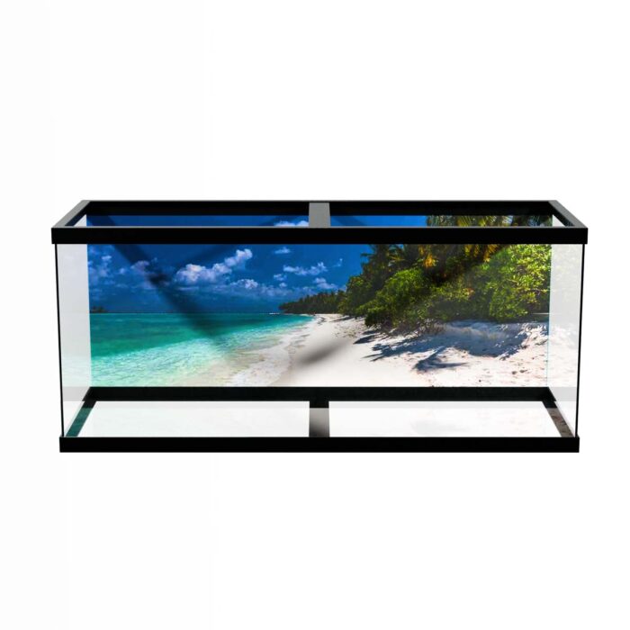 Maldives Beach makes a perfect background for any fresh or salt water tank or aquarium as well as dry terrariums.