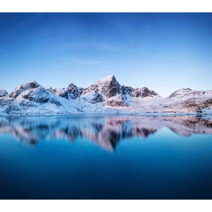 Snowy Mountain Lake makes a perfect background for any fresh or salt water tank or aquarium as well as dry terrariums.