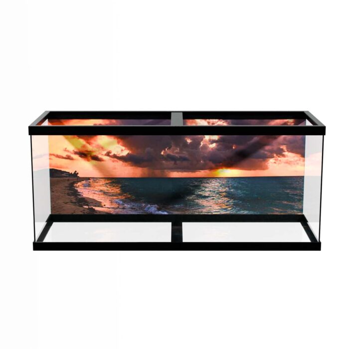 Sunset Over Ocean makes a perfect background for any fresh or salt water tank or aquarium as well as dry terrariums.