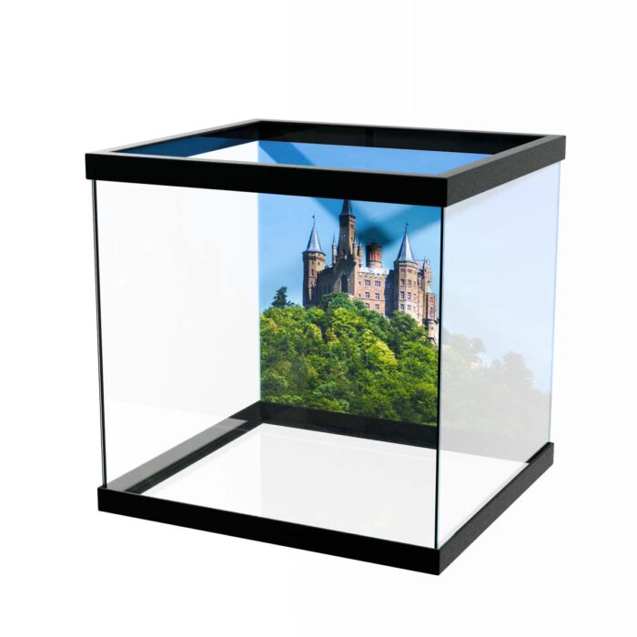 Blue Top Castle makes a perfect background for any fresh or salt water tank or aquarium as well as dry terrariums.