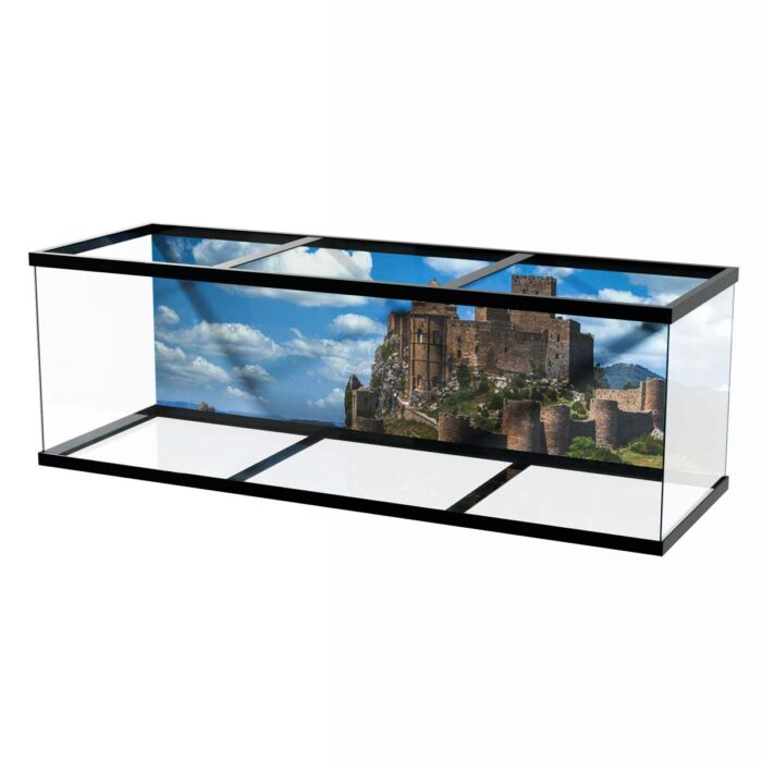 Blue Sky Castle makes a perfect background for any fresh or salt water tank or aquarium as well as dry terrariums.