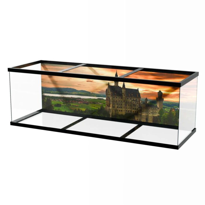 Beautiful Castle View makes a perfect background for any fresh or salt water tank or aquarium as well as dry terrariums.