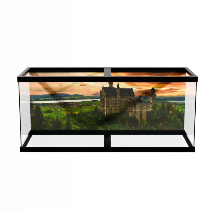 Beautiful Castle View makes a perfect background for any fresh or salt water tank or aquarium as well as dry terrariums.