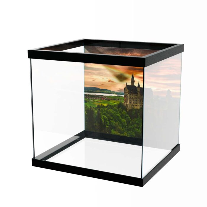 Beautiful Castle View makes a perfect background for any fresh or salt water tank or aquarium as well as dry terrariums.