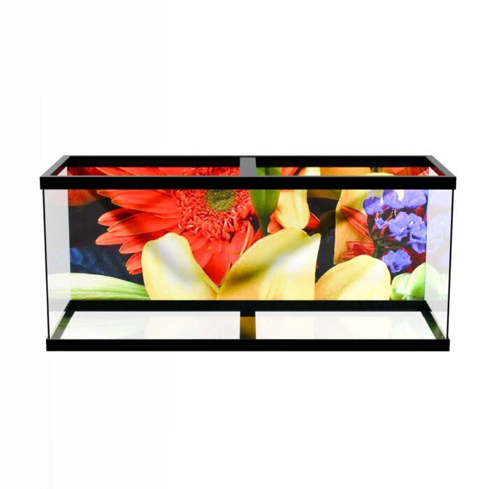 Vibrant Colorful Flowers make a perfect background for any fresh or salt water tank or aquarium as well as dry terrariums.