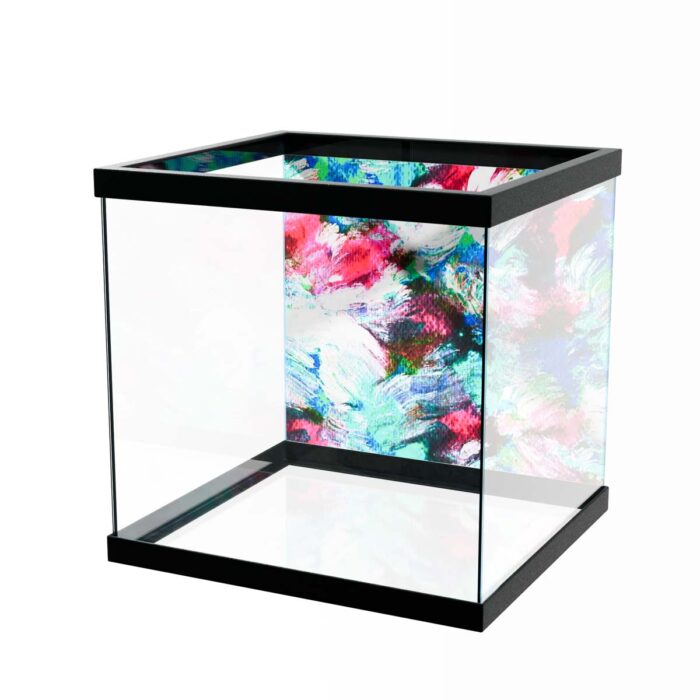 Colorful Vibrant Painting IV makes a perfect background for any fresh or salt water tank or aquarium as well as dry terrariums.