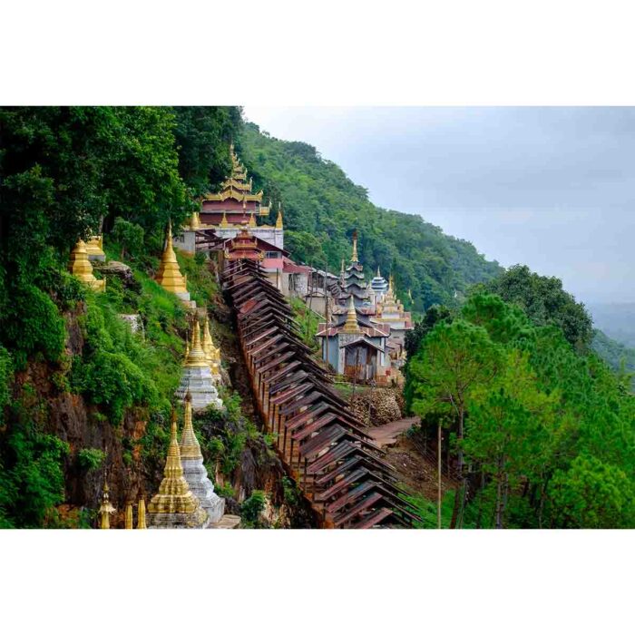 Buddhist Pagodas Temple will make a perfect background for any fresh or salt water tank or aquarium as well as dry terrariums.