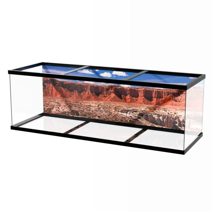 Red Rock Desert will make a perfect background for any fresh or salt water tank or aquarium as well as dry terrariums.