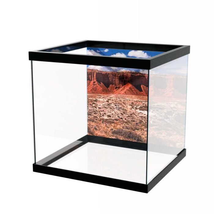 Red Rock Desert will make a perfect background for any fresh or salt water tank or aquarium as well as dry terrariums.