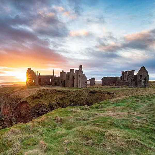 Sunset Castle Ruins makes a perfect background for any fresh or salt water tank or aquarium as well as dry terrariums.