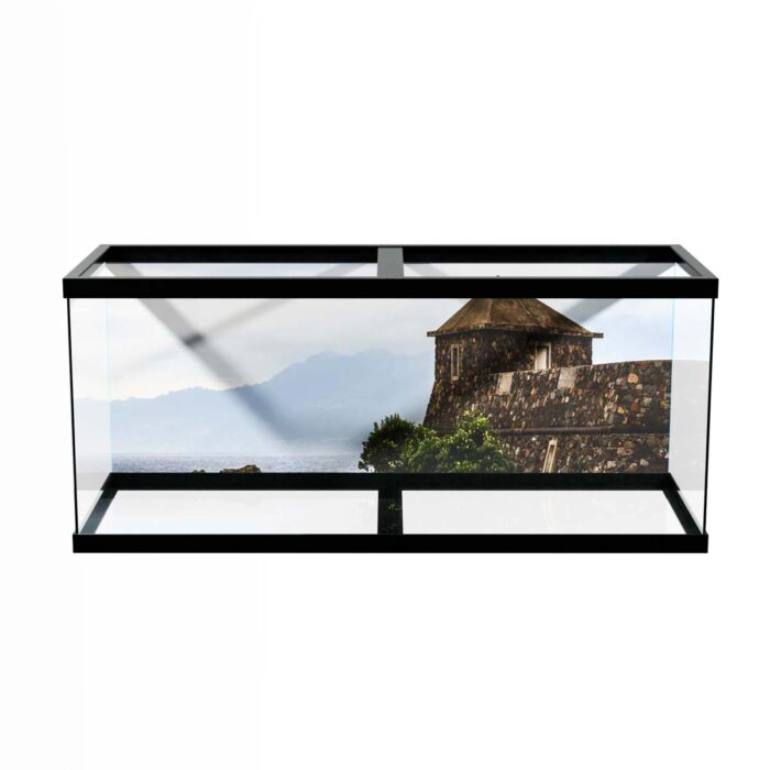 Castle Lake View makes a perfect background for any fresh or salt water tank or aquarium as well as dry terrariums.