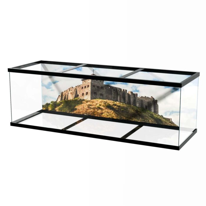 Upward Castle View makes a perfect background for any fresh or salt water tank or aquarium as well as dry terrariums.