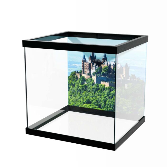 Magnificent Castle View makes a perfect background for any fresh or salt water tank or aquarium as well as dry terrariums.