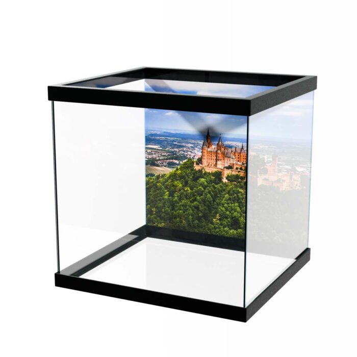 Castle Mountain View makes a perfect background for any fresh or salt water tank or aquarium as well as dry terrariums.