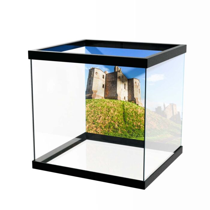 Sunny Castle Ruins makes a perfect background for any fresh or salt water tank or aquarium as well as dry terrariums.