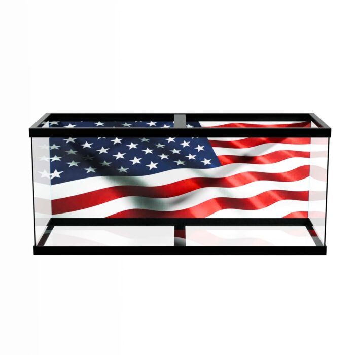 The United States Flag II will make a perfect background for any fresh or salt water tank or aquarium as well as dry terrariums.