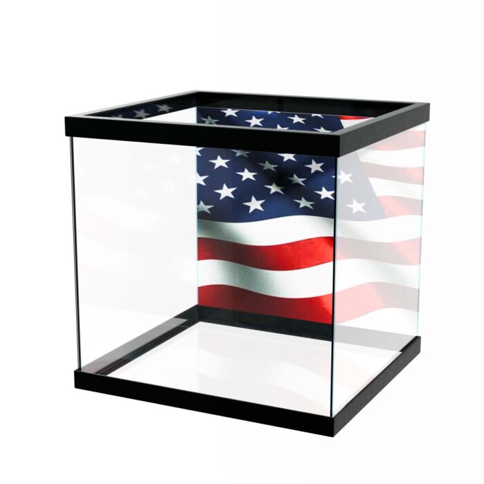 The United States Flag II will make a perfect background for any fresh or salt water tank or aquarium as well as dry terrariums.