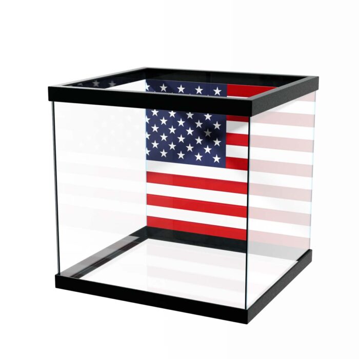 The United States Flag will make a perfect background for any fresh or salt water tank or aquarium as well as dry terrariums.