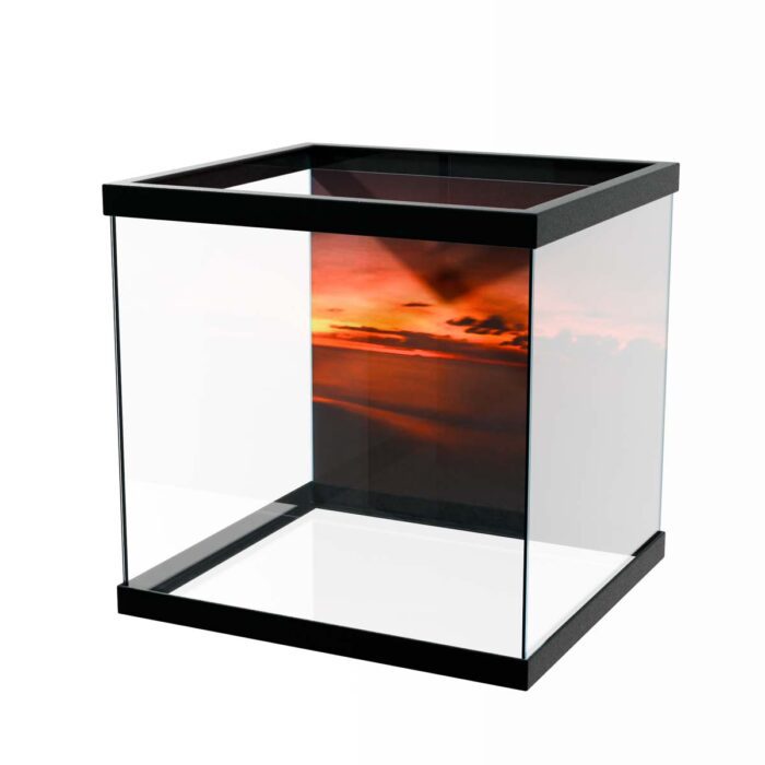 Volcano Eruption Sunset will make a perfect background for any fresh or salt water tank or aquarium as well as dry terrariums.