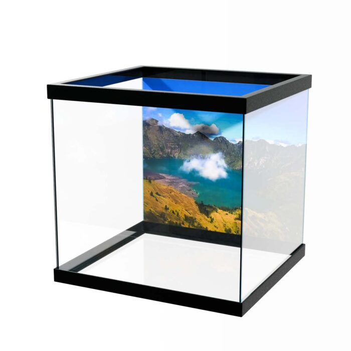 Caldera Volcano View will make a perfect background for any fresh or salt water tank or aquarium as well as dry terrariums.