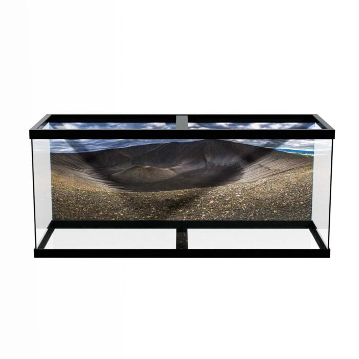 Iceland Volcano Crater will make a perfect background for any fresh or salt water tank or aquarium as well as dry terrariums.