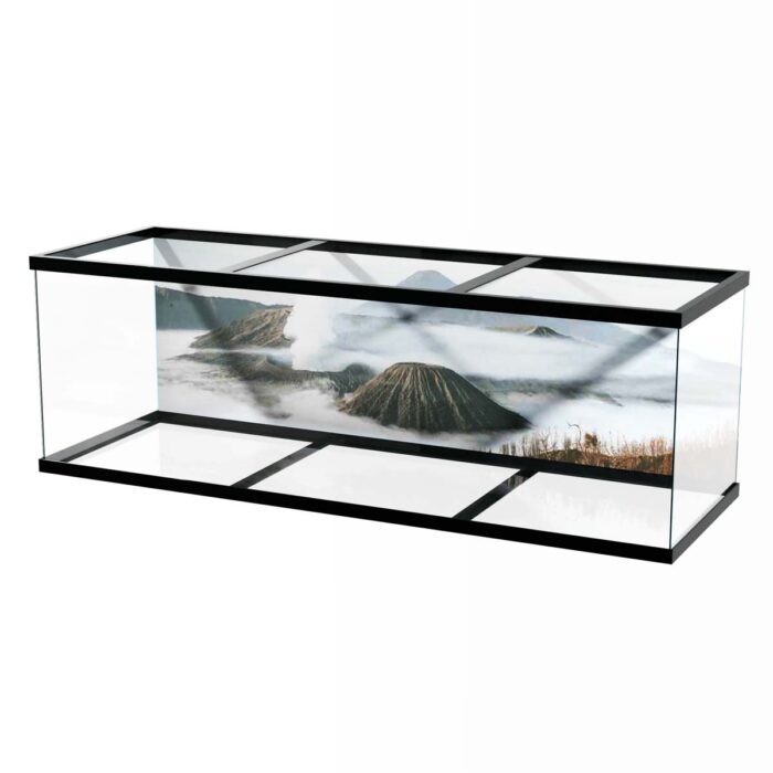 Cloudy Bromo Island will make a perfect background for any fresh or salt water tank or aquarium as well as dry terrariums.