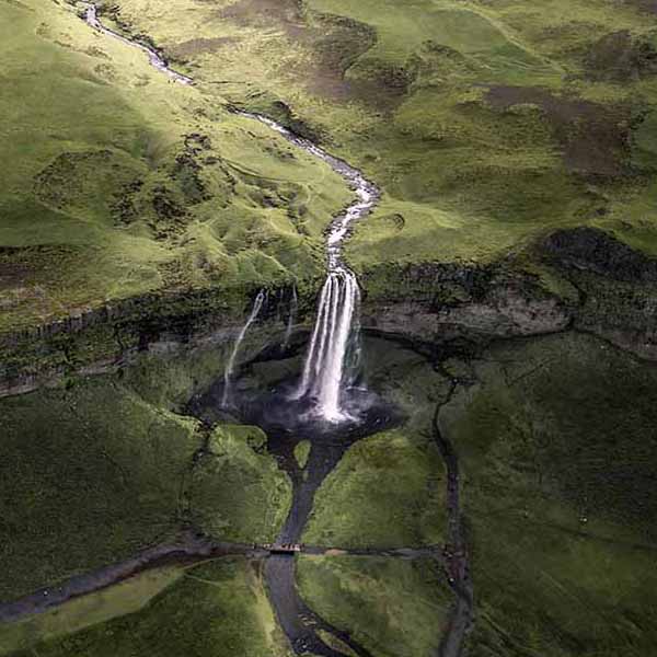 Aerial Iceland Waterfall will make a perfect background for any fresh or salt water tank or aquarium as well as dry terrariums.