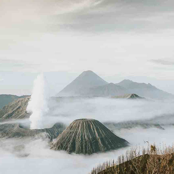 Cloudy Bromo Island will make a perfect background for any fresh or salt water tank or aquarium as well as dry terrariums.