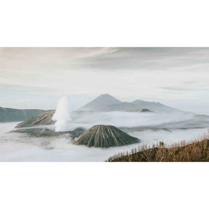 Cloudy Bromo Island will make a perfect background for any fresh or salt water tank or aquarium as well as dry terrariums.