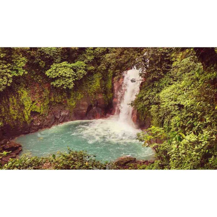 Costa Rican Waterfall will make a perfect background for any fresh or salt water tank or aquarium as well as dry terrariums.