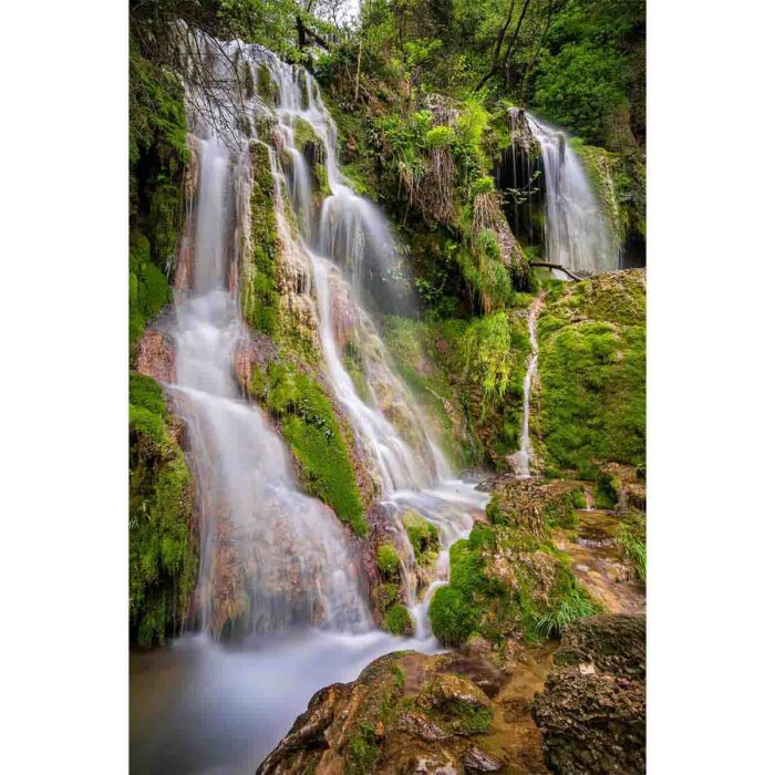 Dazzling Forest Waterfall will make a perfect background for any fresh or salt water tank or aquarium as well as dry terrariums.