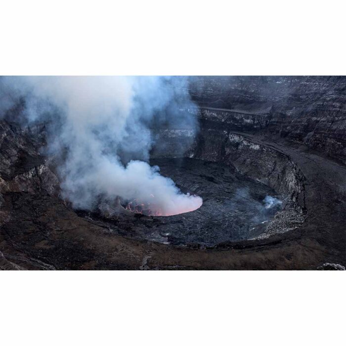 Nyiragongo Crater Volcano will make a perfect background for any fresh or salt water tank or aquarium as well as dry terrariums.