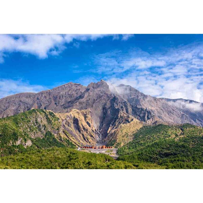 Sakurajima Volcano Peak will make a perfect background for any fresh or salt water tank or aquarium as well as dry terrariums.