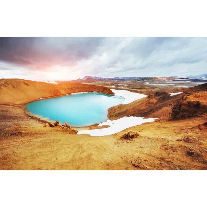 Turquoise Volcano Crater II will make a perfect background for any fresh or salt water tank or aquarium as well as dry terrariums.