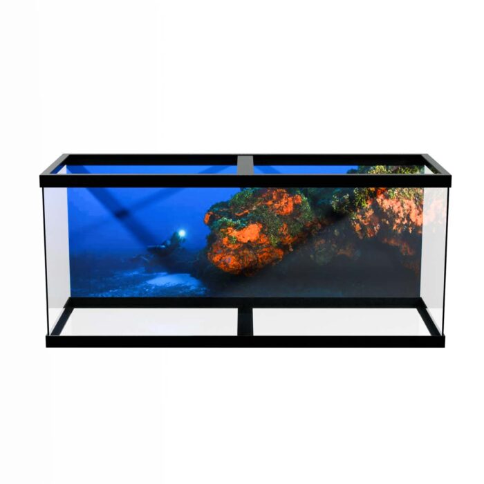 Big Rock Scuba will make a perfect background for any fresh or salt water tank or aquarium as well as dry terrariums.