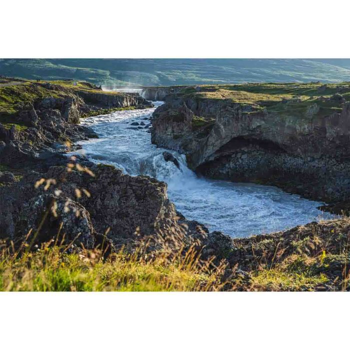 Geitafoss Godafoss Waterfall will make a perfect background for any fresh or salt water tank or aquarium as well as dry terrariums.