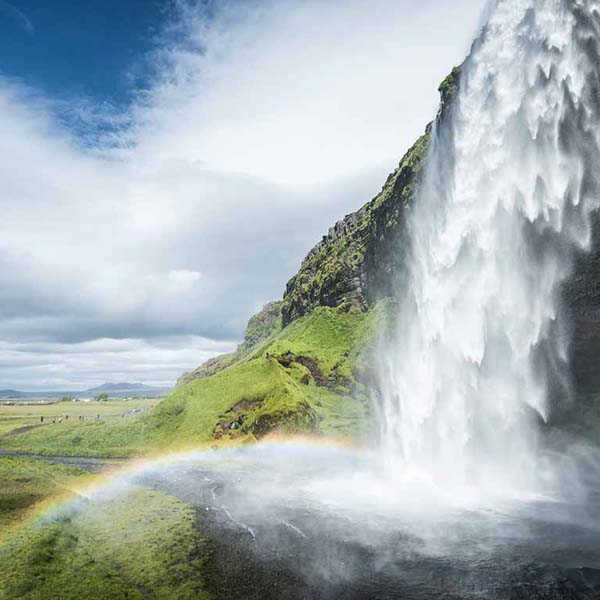 Iceland Summer Waterfall will make a perfect background for any fresh or salt water tank or aquarium as well as dry terrariums.