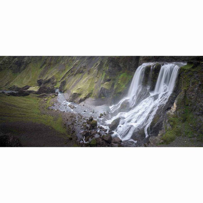 Magnificent Fagrifoss Waterfall will make a perfect background for any fresh or salt water tank or aquarium as well as dry terrariums.