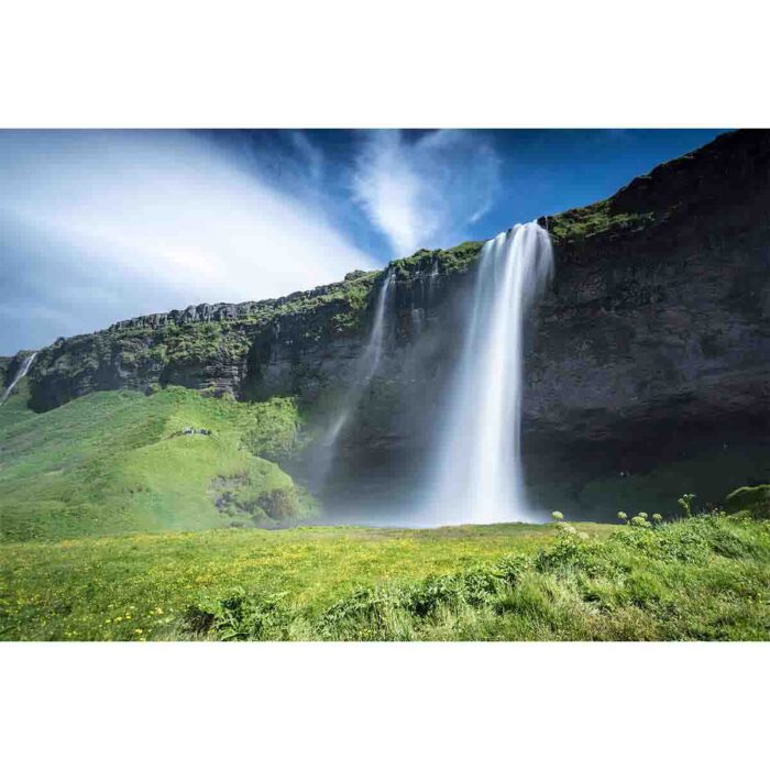 Seljalandsfoss Summer Waterfall will make a perfect background for any fresh or salt water tank or aquarium as well as dry terrariums.