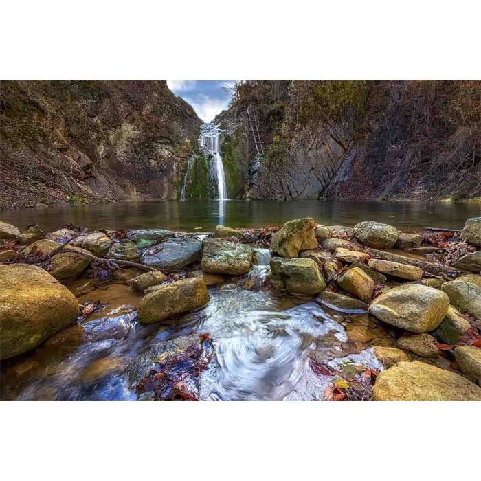 Upward View Waterfall will make a perfect background for any fresh or salt water tank or aquarium as well as dry terrariums.